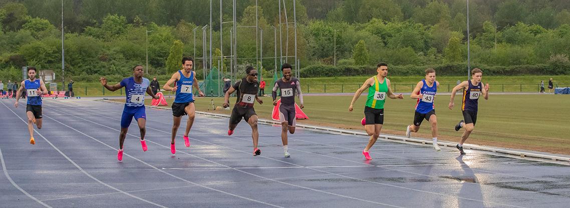 under-23 athlete Alex Azu claimed a new personal best of 10.56 to register the fastest time of the night