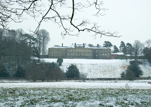 Erddig Hall in Snow.
